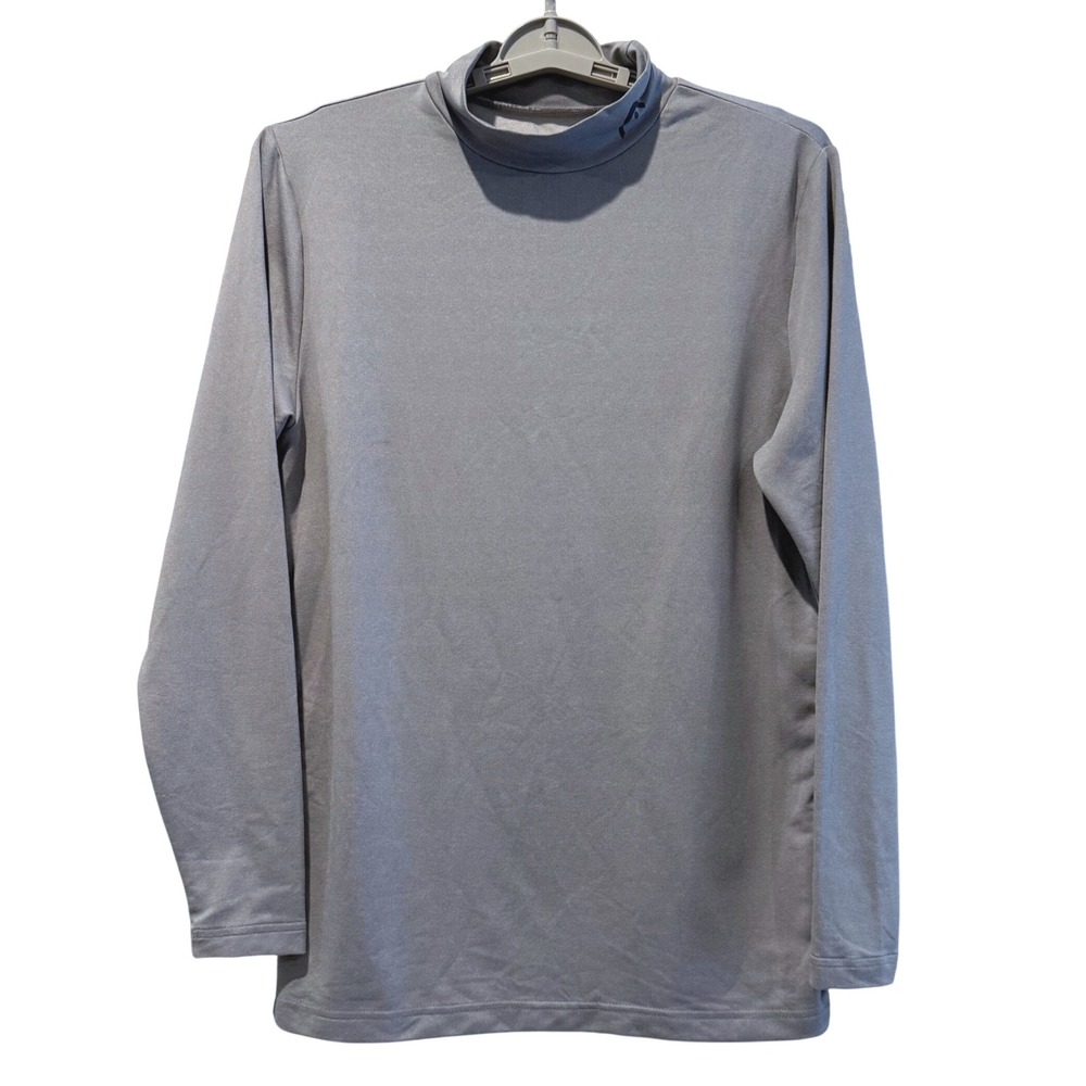 HEAD Mens Gray‎ Long Sleeve Mock Neck Athletic Shirt Training Running Medium